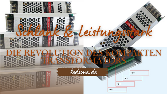 Schlanker LED Netztrafo: platzsparende Netzteil