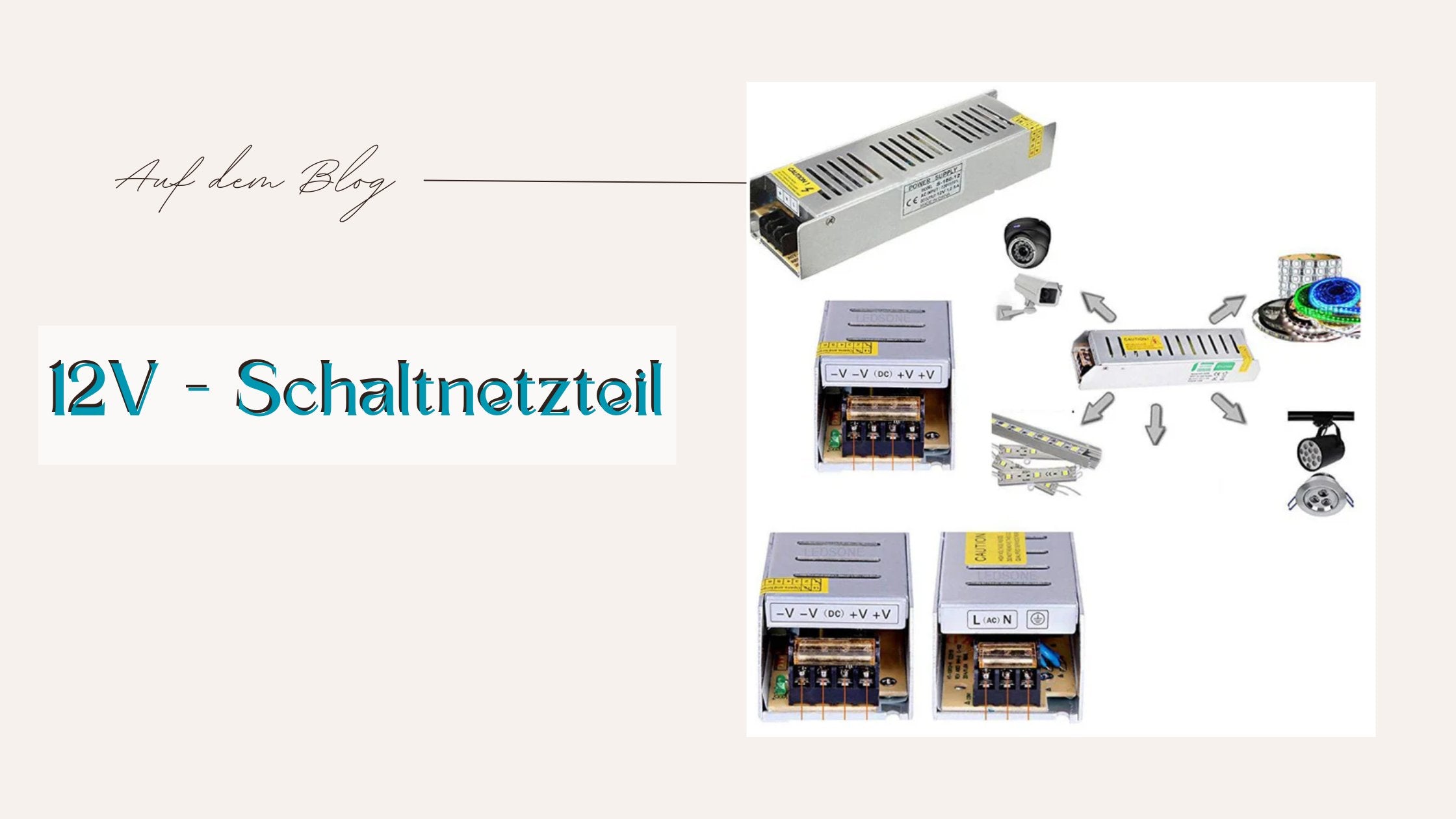 LEDSone 12V 100W IP67 Wasserdichtes Netzteil – DC Trafo Für LED-Streifen & Beleuchtung