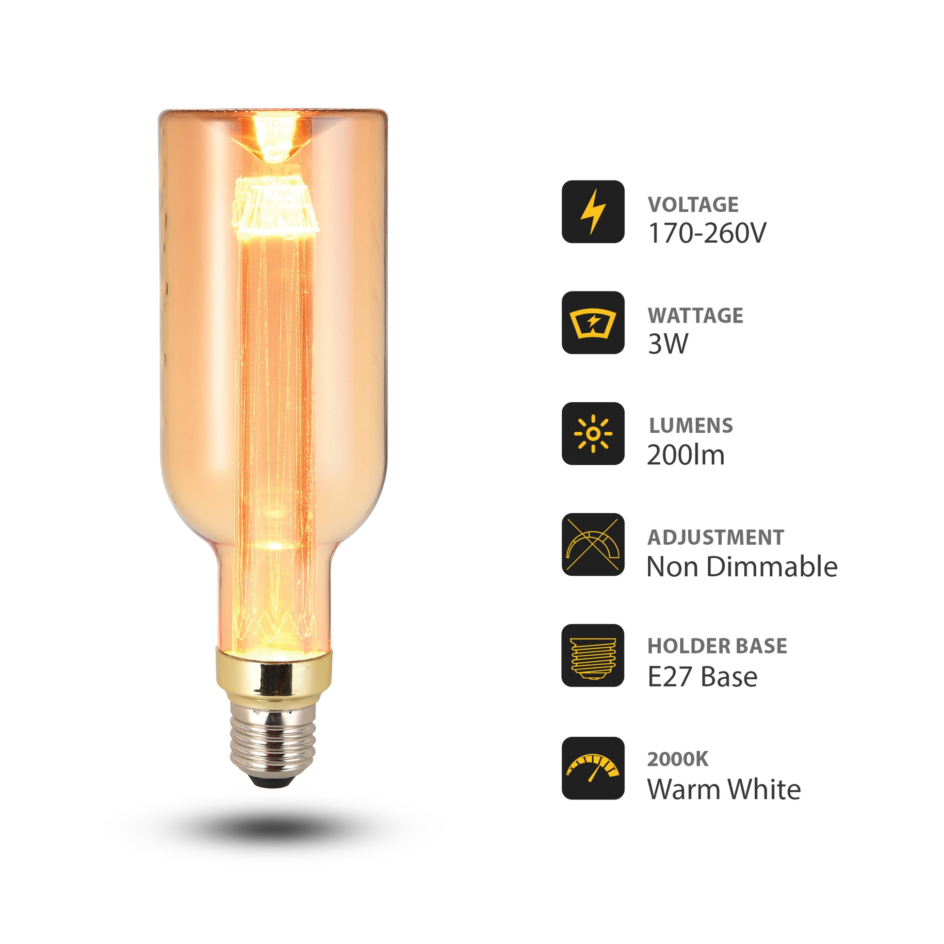 E27 Glühbirne Vintage LED DH70-200