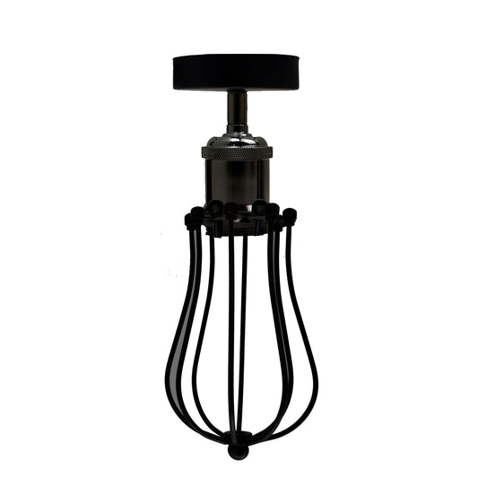 Retro Industrielle Wandleuchte E27 mit Käfig - Metall - Antik-Stil~3166