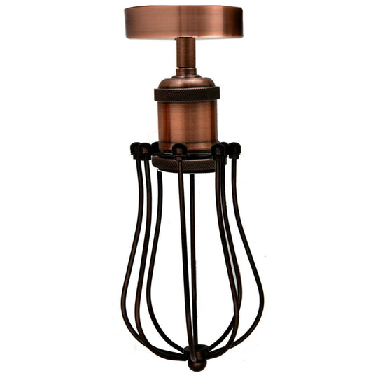 Vintage Ballondrahtkäfig Deckenleuchte~3160