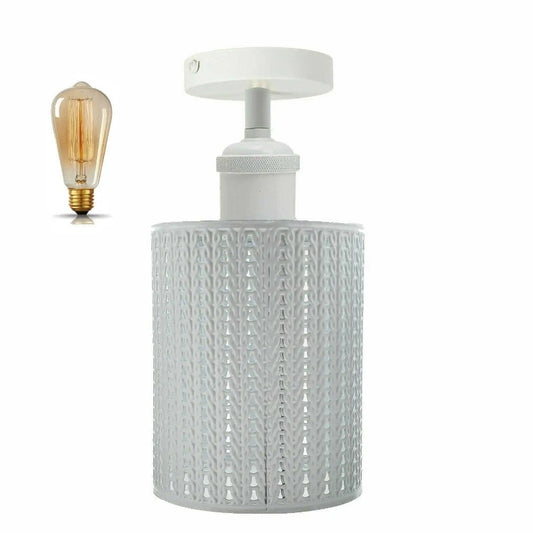 Industrielle Deckenleuchte Drahtkäfig–E27, mehrere Farben~3164