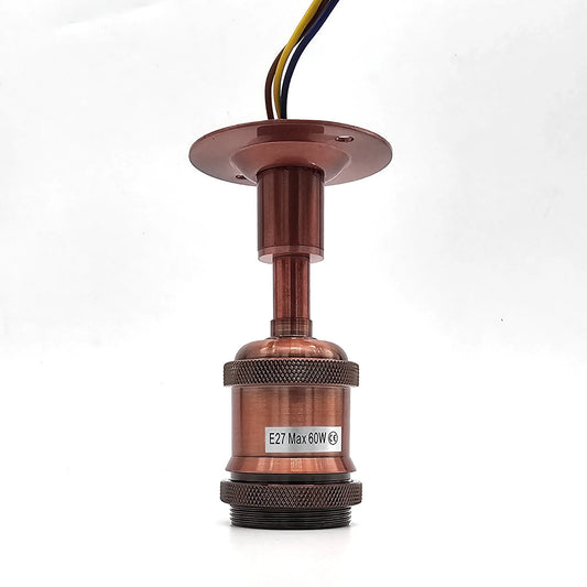 20 mm tom rørkuppeldæksel med E27-lampefatning til indbygget lampe ~3243