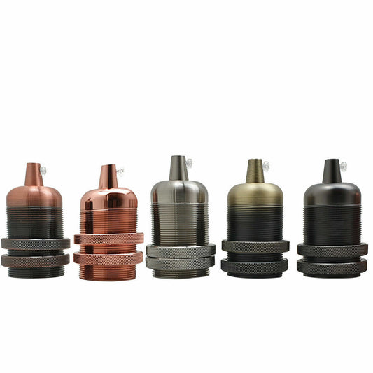 Moderne metal nikkel E27 fatninger til pærer ~ 2643