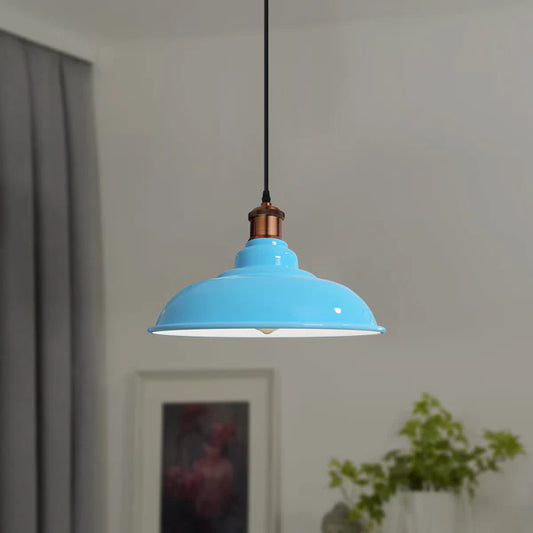 Lampada a sospensione moderna blu – E27 – cavo 195cm – set completo in metallo ~ 2823