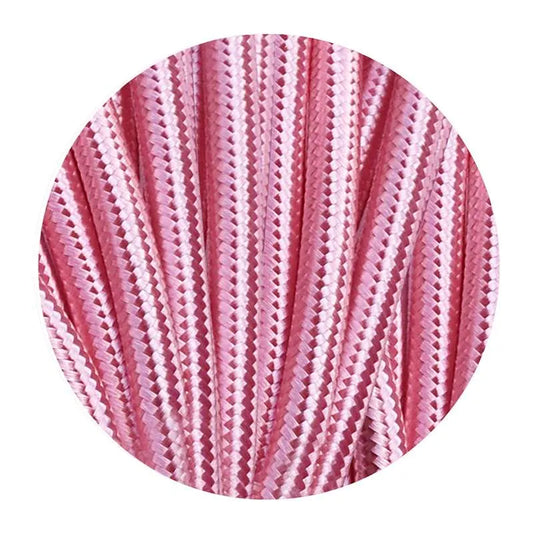 3-adriges rundes Stromkabel Glänzendes rosa