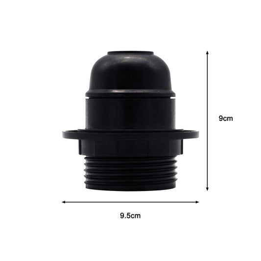 Retro Schraube E27 Lampenfassung in Schwarz für Edison-Glühbirnen~2728