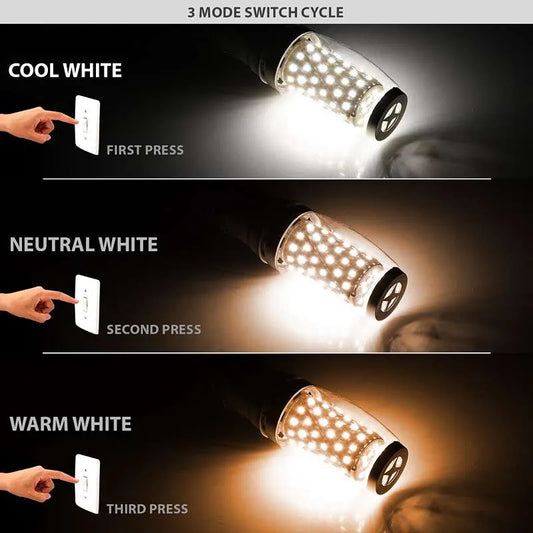 E27 LED Maiskolbenlampe 16W – Dreifach-Farbwechsel~2610