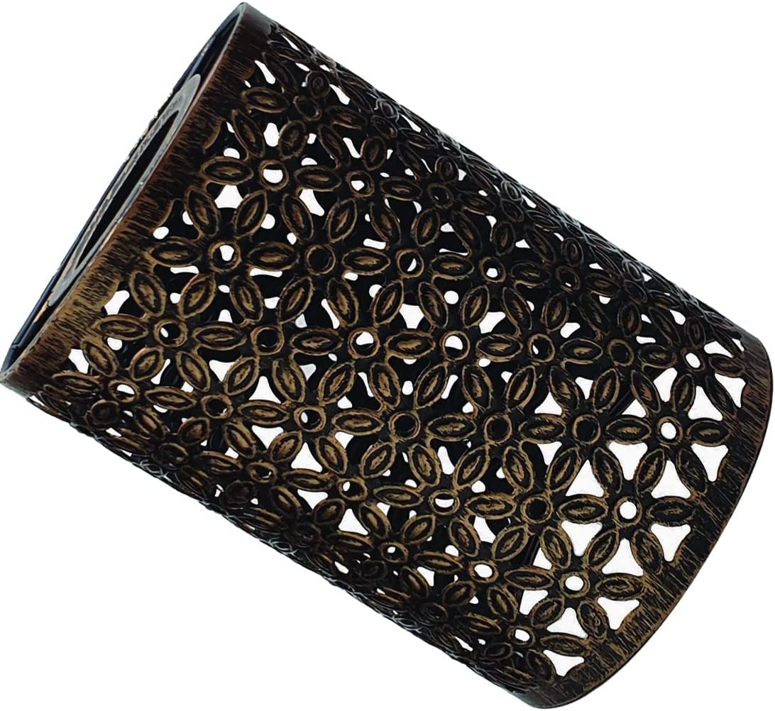 Lampenschirm DIY Metall Puzzle Lampe Schirm Hängelampe Stehlampe Fass Gebürsteter Kupfer Designs~1332