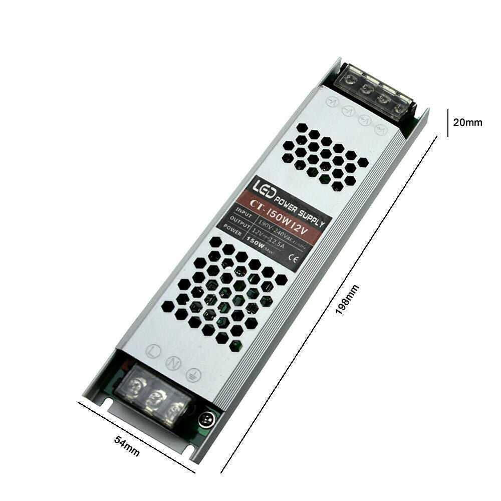 \Hochwertiger LED Trafo für 150W Ultra Slim LED-Treiber 240V - ledsonede