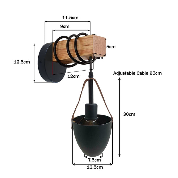 Vintage Wandlampe | Industrielle Retro Wandleuchten~2610