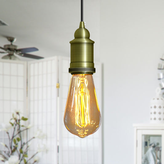 Moderne fatning e27 messing pendellamper lampebase ~ 1446