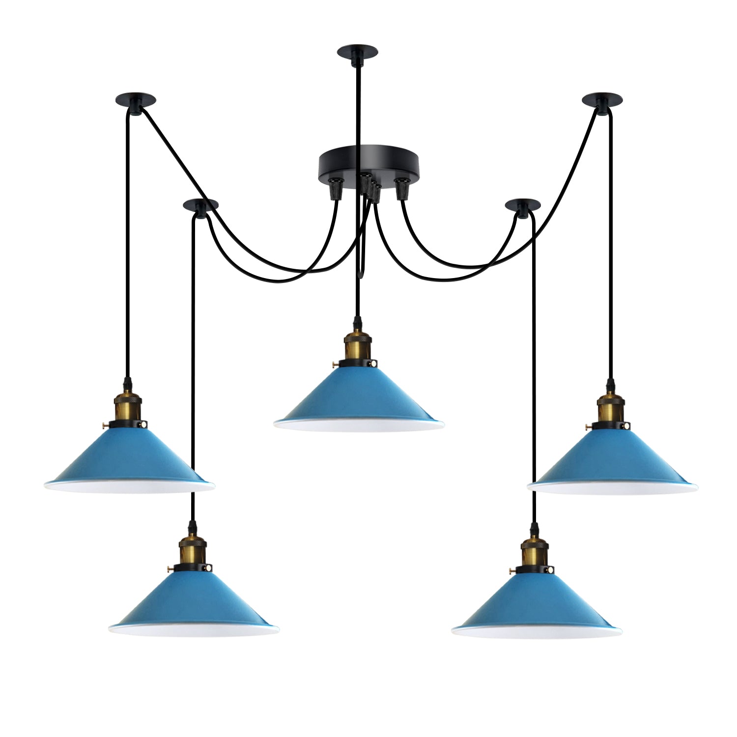 Moderne Spinnenlampe mit 5 Flamming Pendelleuchte