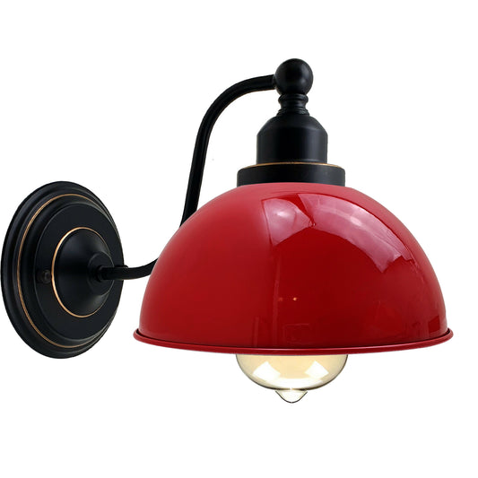 Retro-Kuppel-Wandleuchte, Industrie-Wandleuchte aus Metall ~3211