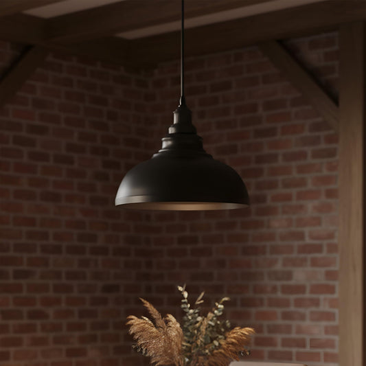 Sort hængelampe til spisebord – 29 cm pendellampe i moderne design ~1103