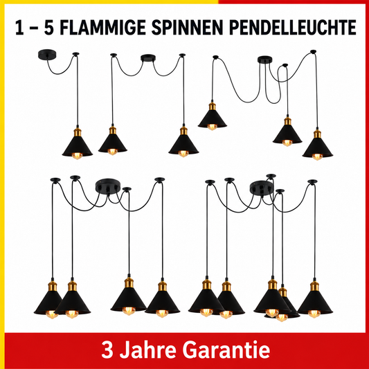 1-5 Leuchten Spider Pendelleuchte Industrie Hänge Decke mehrere Pendelleuchte E27~4043