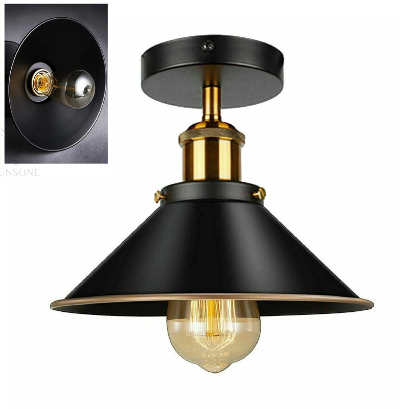 Deckenleuchte Schwarz Gold Industrial