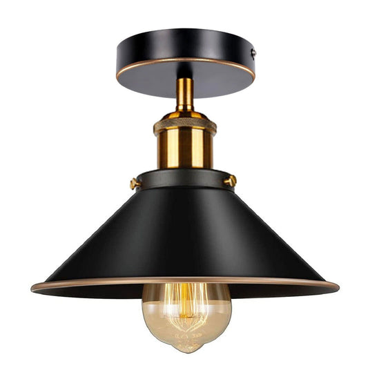Deckenleuchte industrial style schwarz messing