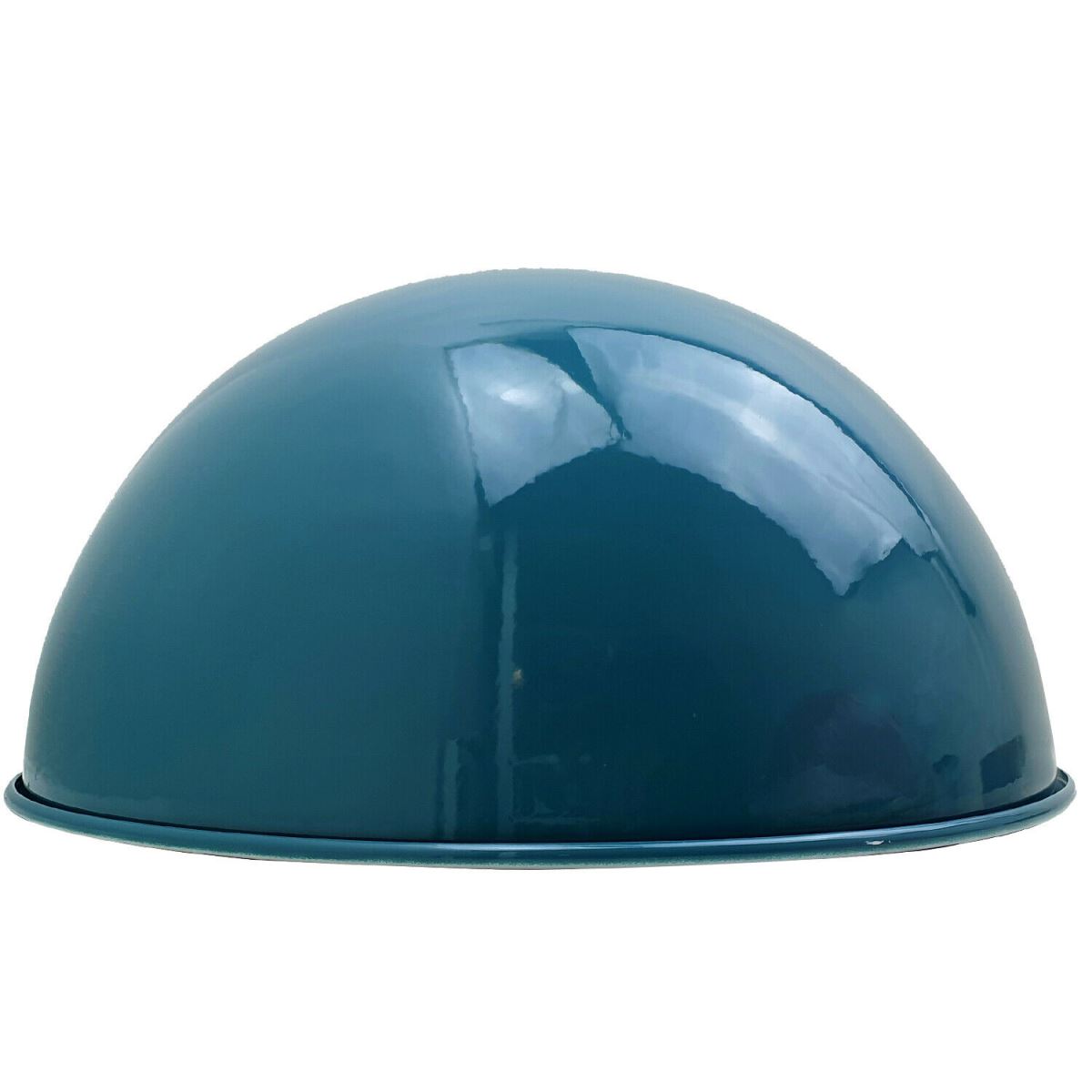 Cyan Blue Lampenschirm in Domp-Form Metal Vintage Keine Elektrische Pendelleuchte Schatten~2602