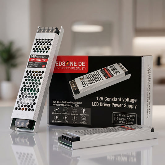 12V LED Trafo 150W 12,5A Konstantspannung – Slim Netzteil Treiber | IP20 ~1209
