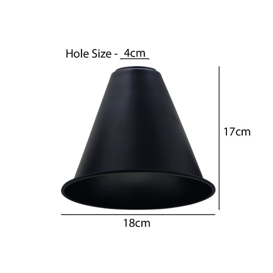 Industrieller Vintage Easy Fit Pendelleuchtenschirm aus Metall in Kegelform