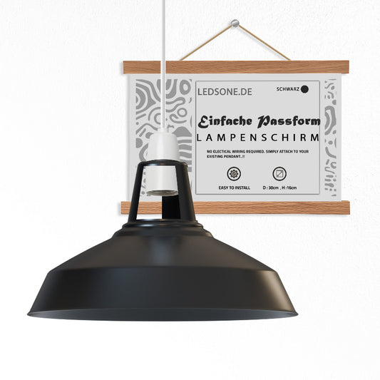 Hängelampe Lampenschirm Ø 30cm Retro Pendelleuchte