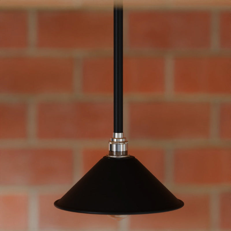 Lampenfassung Metall Schwarz matt für Industrial Style Lampen
