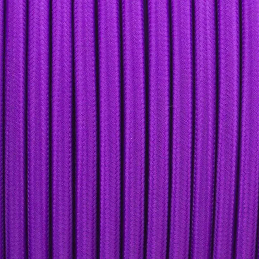 Lila 3 Adriges Rund Stromkabel Antikes Textilkabel
