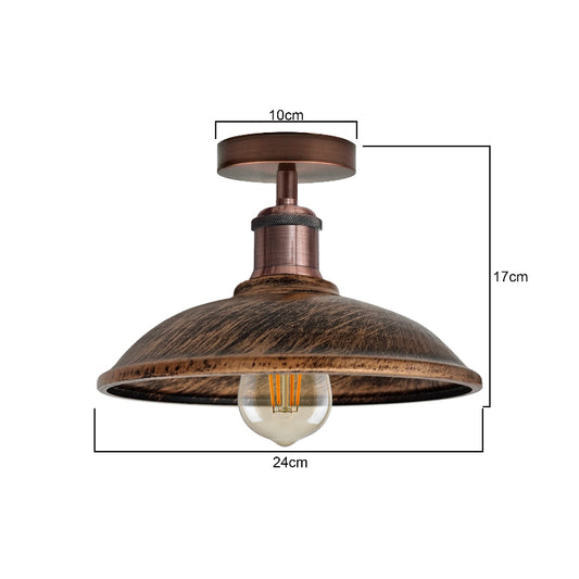 Deckenleuchte aus gebürstetem Kupfer