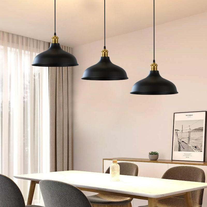 Modern Schwarz Pendelleuchte Ø 36cm mit E27 Fassung
