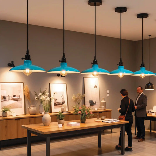 Industrielle Metall-Pendelleuchte E27, höhenverstellbar~3657