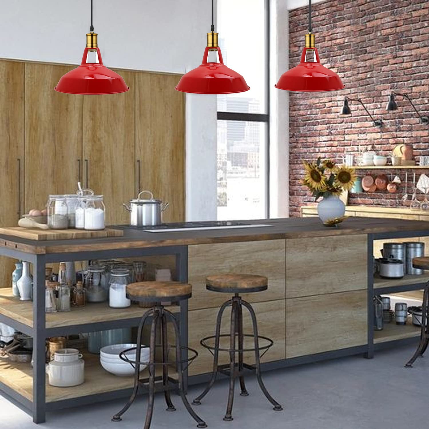 plafonniers suspendus, luminaire industriel, luminaires suspendus pour cuisine, suspension, lampe suspendue,
