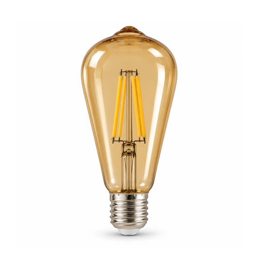 Lampadina a filamento LED dimmerabile ST64 E27 6W a risparmio energetico ~1889