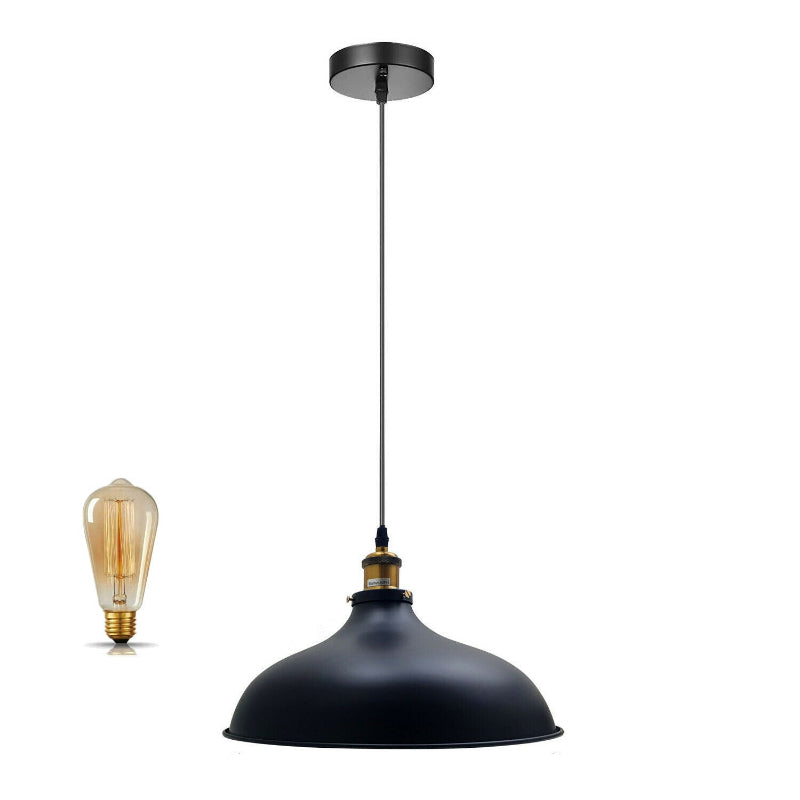 Modern Schwarz Pendelleuchte Ø 36cm mit E27 Fassung