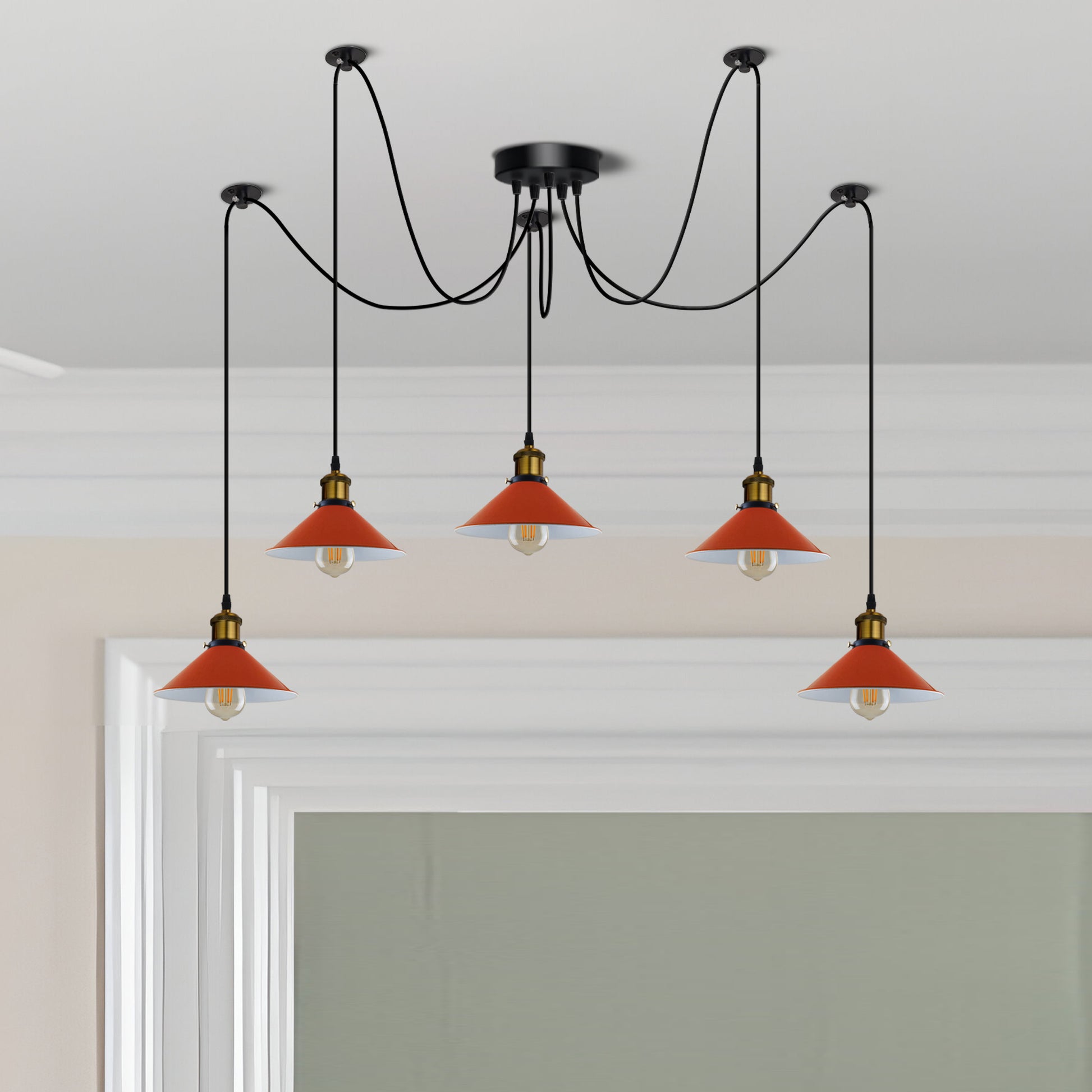 5-Wege Spinnen Dimmbar Pendelleuchte Lampenschirm