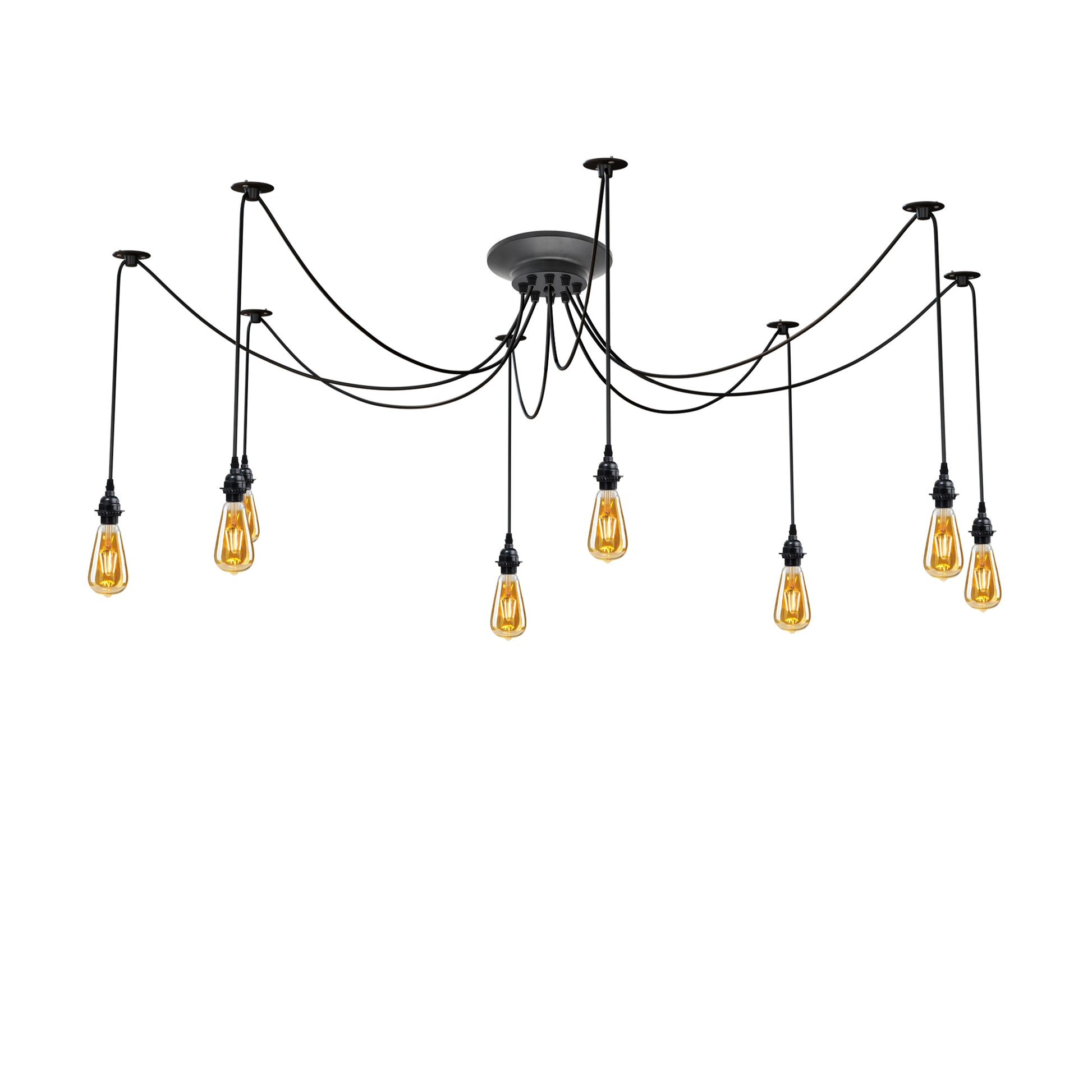 Retro Spinnenlampe 8 Köpfe Deckenpendelleuchte