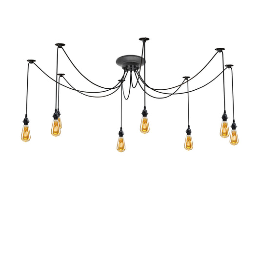 Retro Spinnenlampe 8 Köpfe Deckenpendelleuchte