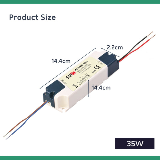 35 W 2,9 Amp Kompakter Sanpu LED-Treiber AC 230 V bis DC 12 V Netzteiltransformator