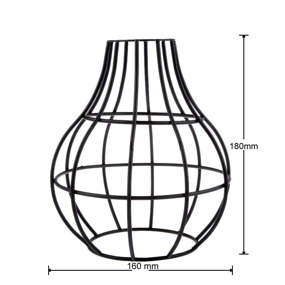 Vintage-Lampenschirm in Ballonform, industrieller Lampenschirm aus Metall