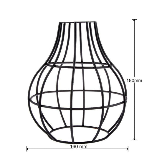 Vintage-Lampenschirm in Ballonform, industrieller Lampenschirm aus Metall