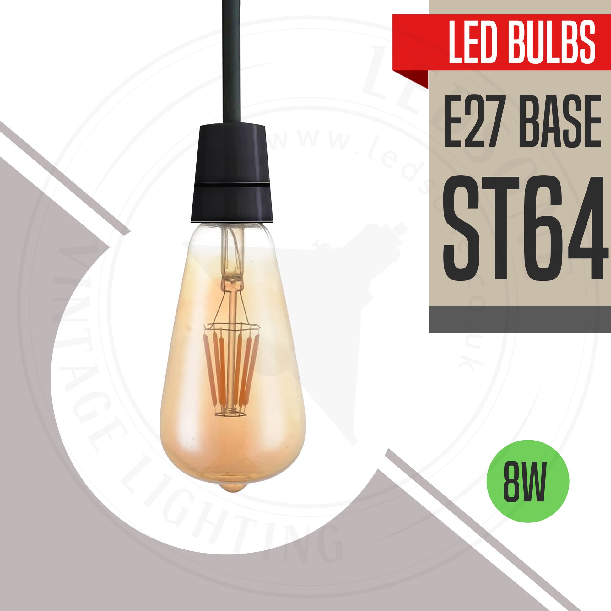 Vintage Glühbirne E27 Dimmbare ST64 8W LED Birnen
