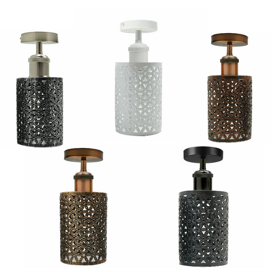 Loftlampe til køkkenet, metal, burlampeskærm ~3163