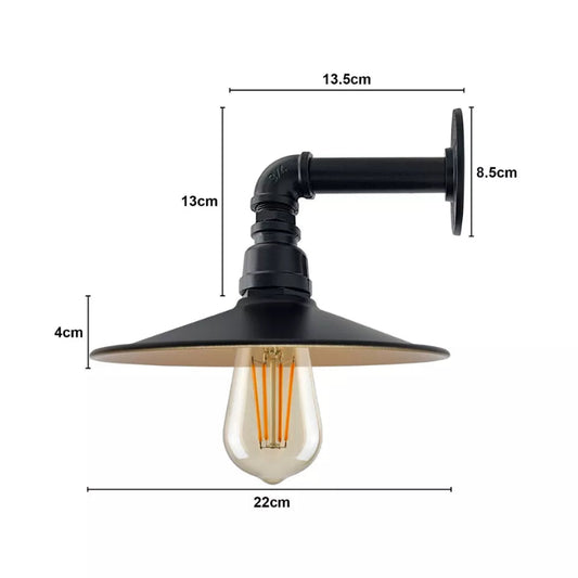 Wandleuchten Innen schwarzgolden Röhrenleuchten