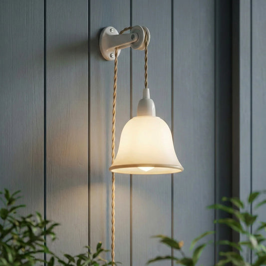 Glocke Glas Lampenschirm Weiß | E27 Opalglas Ersatzschirm ~3694