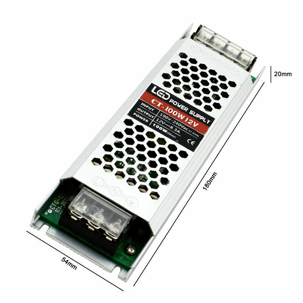 Hochwertiger LED Trafo für 100w Ultra Slim LED-Treiber 240V size - ledsonede