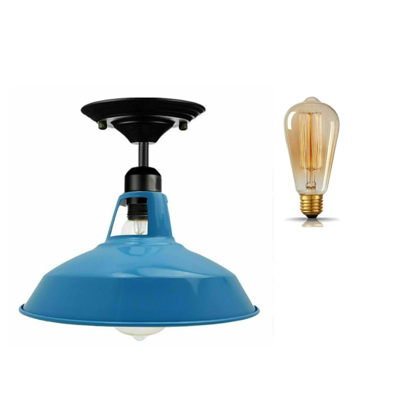 Moderne Deckenlampe in Blau, 24 cm hoch, ideal für Küche