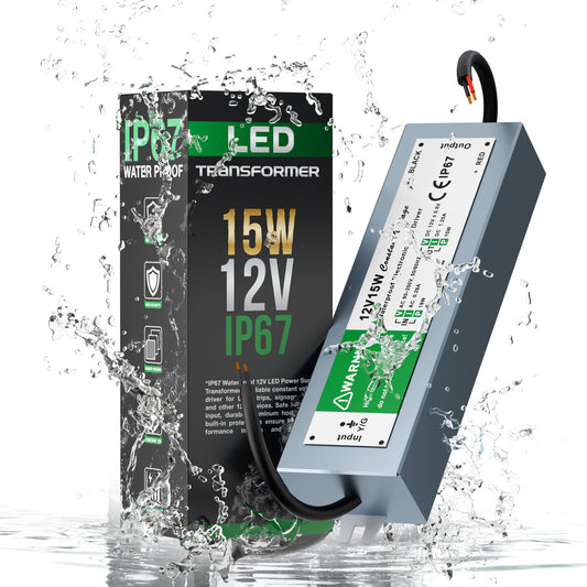 Driver LED da 15 W, trasformatore LED, alimentatore impermeabile da 12 V, 12 V ~ 1098
