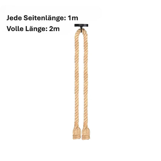 Retro Hanfseil LED Pendelleuchte – Deckenlampe im Vintage Industrial Stil~2836