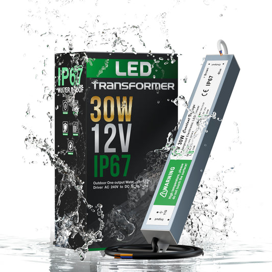 Trasformatore di alimentazione per driver LED impermeabile DC12V IP67 30W ~ 1097
