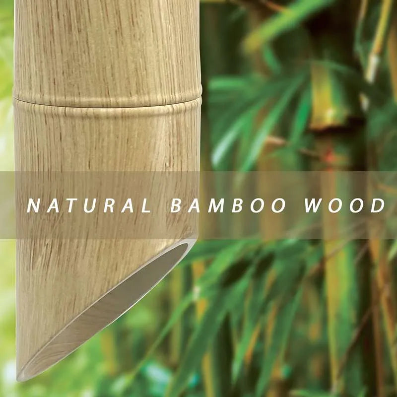 Kaltweiße Bambus-Pendelleuchte, ideal für moderne und minimalistische Räume